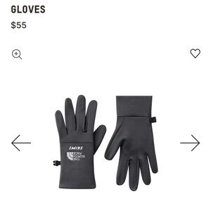 Skims x The North Face Gloves- Gunmetal